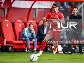 FC Twente defender Bas Kuipers plays during the match between Twente and Ajax at the Grolsch Veste stadium for the Dutch Eredivisie season 2...