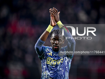 AFC Ajax Amsterdam forward Bertrand Traore plays during the match between Twente and Ajax at the Grolsch Veste stadium for the Dutch Eredivi...