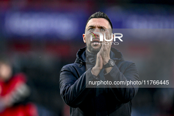 AFC Ajax Amsterdam trainer Francesco Fariolo is present during the match between Twente and Ajax at the Grolsch Veste stadium for the Dutch...