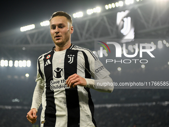 Teun Koopmeiners of Juventus plays during the Serie A match between Juventus and Torino FC at Allianz Stadium in Turin, Italy, on November 9...