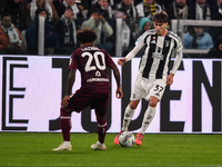 Nicolo Savona of Juventus plays during the Serie A match between Juventus and Torino FC at Allianz Stadium in Turin, Italy, on November 9, 2...