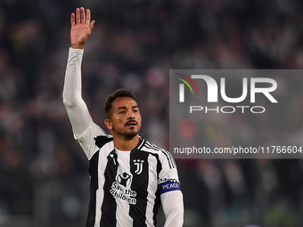 Danilo of Juventus plays during the Serie A match between Juventus and Torino FC at Allianz Stadium in Turin, on November 9, 2024. (