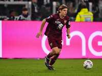 Borna Sosa of Torino plays during the Serie A match between Juventus and Torino FC at Allianz Stadium in Turin, Italy, on November 9, 2024....