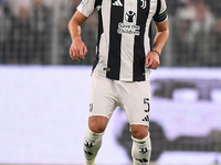 Manuel Locatelli plays during the Serie A match between Juventus and Torino FC at Allianz Stadium in Turin, Italy, on November 9, 2024. (