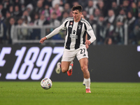 Andrea Cambiaso of Juventus plays during the Serie A match between Juventus and Torino FC at Allianz Stadium in Turin, Italy, on November 9,...