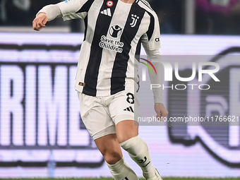 Teun Koopmeiners of Juventus plays during the Serie A match between Juventus and Torino FC at Allianz Stadium in Turin, Italy, on November 9...