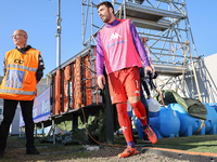 Pietro Terracciano stands before the Italian Serie A football match between Fiorentina and Hellas Verona at the Artemio Franchi Stadium in F...