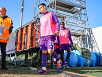 Lucas Martinez Quarta enters the field during the Italian Serie A football match between Fiorentina and Hellas Verona in Florence, Italy, on...