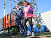 Cristiano Biraghi enters the field during the Italian Serie A football match between Fiorentina and Hellas Verona in Florence, Italy, on Nov...