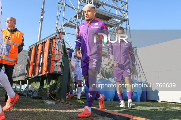 Domilson Cordeiro Dos Santos Dodo enters the field during the Italian Serie A football match between Fiorentina and Hellas Verona at the Art...