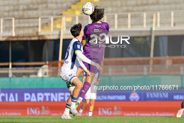 Yacine Adli participates in the Italian Serie A football match between Fiorentina and Hellas Verona at the Artemio Franchi Stadium in Floren...