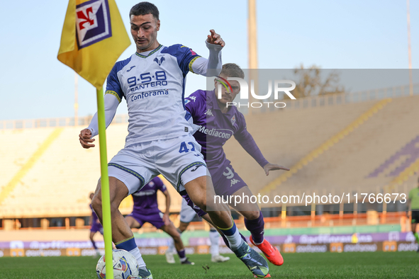 Coppola participates in the Italian Serie A football match between Fiorentina and Hellas Verona at the Artemio Franchi Stadium in Florence,...