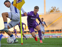 Coppola and Lucas Beltran participate in the Italian Serie A football match between Fiorentina and Hellas Verona in Florence, Italy, on Nove...