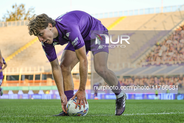 Andrea Colpani participates in the Italian Serie A football match between Fiorentina and Hellas Verona in Florence, Italy, on November 10, 2...