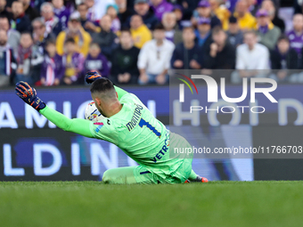 Montipo participates in the Italian Serie A football match between Fiorentina and Hellas Verona in Florence, Italy, on November 10, 2024, at...