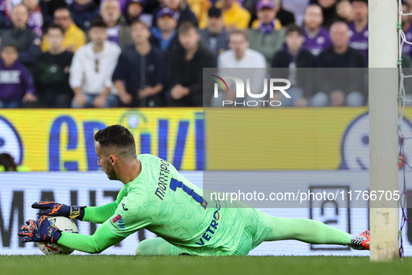 Montipo participates in the Italian Serie A football match between Fiorentina and Hellas Verona in Florence, Italy, on November 10, 2024, at...