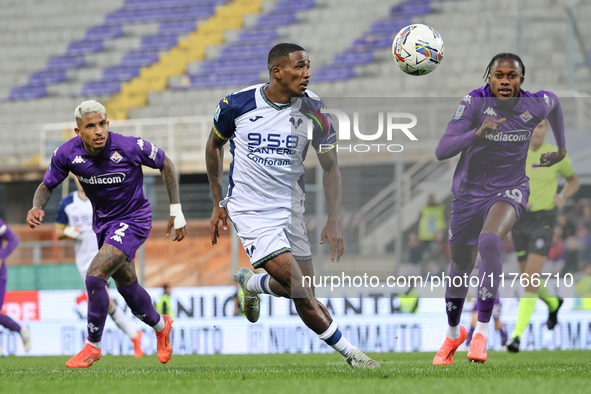 Duda participates in the Italian Serie A football match between Fiorentina and Hellas Verona at the Artemio Franchi Stadium in Florence, Ita...