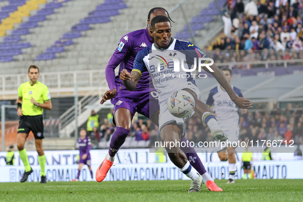 Duda participates in the Italian Serie A football match between Fiorentina and Hellas Verona at the Artemio Franchi Stadium in Florence, Ita...