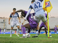 Moise Kean is near the corner during the Italian Serie A football match between Fiorentina and Hellas Verona at the Artemio Franchi Stadium...