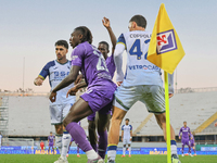 Moise Kean is near the corner during the Italian Serie A football match between Fiorentina and Hellas Verona at the Artemio Franchi Stadium...