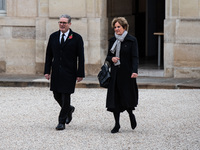 French President Emmanuel Macron receives British Prime Minister Keri Starmer at the Elysee Palace during celebrations marking the 106th ann...