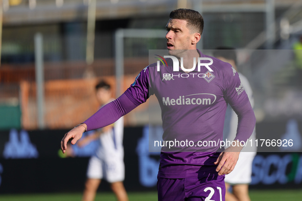 Robin Gosens of ACF Fiorentina during the Italian Serie A football match between ACF Fiorentina and Hellas Verona FC ,on November 10 , 2024...