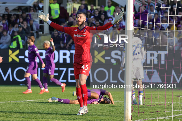 David De Gea of ACF Fiorentina during the Italian Serie A football match between ACF Fiorentina and Hellas Verona FC ,on November 10 , 2024...