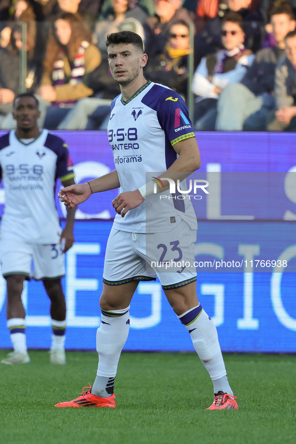 Giangiacomo Magnani of Hellas Verona FC during the Italian Serie A football match between ACF Fiorentina and Hellas Verona FC ,on November 1...