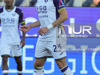 Giangiacomo Magnani of Hellas Verona FC during the Italian Serie A football match between ACF Fiorentina and Hellas Verona FC ,on November 1...