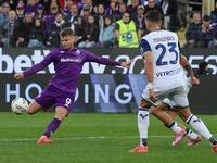 Lucas Beltran of ACF Fiorentina controls the ball during the Italian Serie A football match between ACF Fiorentina and Hellas Verona FC ,on...