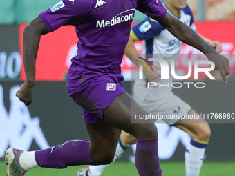 Moise Kean of ACF Fiorentina controls the ball during the Italian Serie A football match between ACF Fiorentina and Hellas Verona FC ,on Nov...