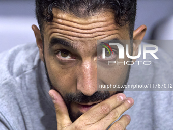 Ruben Amorim, Head Coach of Sporting CP, reacts before the Liga Portugal Betclic match between SC Braga and Sporting CP at Estadio Municipal...