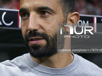 Ruben Amorim, Head Coach of Sporting CP, looks on prior to the Liga Portugal Betclic match between SC Braga and Sporting CP at Estadio Munic...