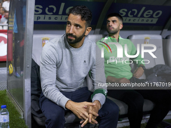 Ruben Amorim, Head Coach of Sporting CP, looks on prior to the Liga Portugal Betclic match between SC Braga and Sporting CP at Estadio Munic...