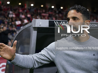 Ruben Amorim, Head Coach of Sporting CP, reacts before the Liga Portugal Betclic match between SC Braga and Sporting CP at Estadio Municipal...