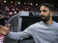 Ruben Amorim, Head Coach of Sporting CP, reacts before the Liga Portugal Betclic match between SC Braga and Sporting CP at Estadio Municipal...