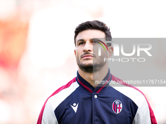 Riccardo Orsolini of Bologna FC looks on during the Serie A Enilive match between AS Roma and Bologna FC at Stadio Olimpico on November 10,...