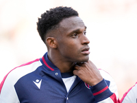 Jhon Lucumi of Bologna FC looks on during the Serie A Enilive match between AS Roma and Bologna FC at Stadio Olimpico on November 10, 2024 i...