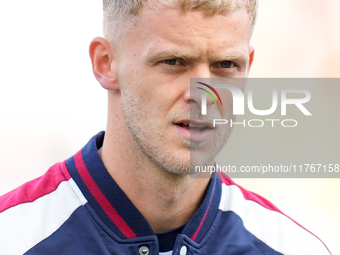 Jens Odgaard of Bologna FC looks on during the Serie A Enilive match between AS Roma and Bologna FC at Stadio Olimpico on November 10, 2024...