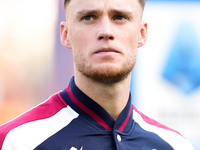 Sam Beukema of Bologna FC looks on during the Serie A Enilive match between AS Roma and Bologna FC at Stadio Olimpico on November 10, 2024 i...