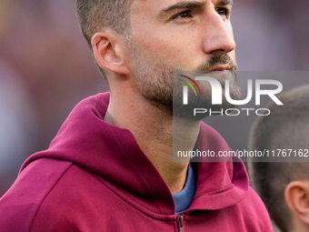 Bryan Cristante of AS Roma looks on during the Serie A Enilive match between AS Roma and Bologna FC at Stadio Olimpico on November 10, 2024...