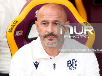 Vincenzo Italiano head coach of Bologna FC looks on during the Serie A Enilive match between AS Roma and Bologna FC at Stadio Olimpico on No...