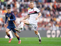 Tommaso Pobega of Bologna FC during the Serie A Enilive match between AS Roma and Bologna FC at Stadio Olimpico on November 10, 2024 in Rome...