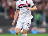 Sam Beukema of Bologna FC during the Serie A Enilive match between AS Roma and Bologna FC at Stadio Olimpico on November 10, 2024 in Rome, I...