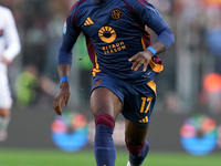 Manu Kone' of AS Roma during the Serie A Enilive match between AS Roma and Bologna FC at Stadio Olimpico on November 10, 2024 in Rome, Italy...