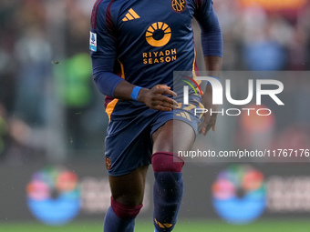 Manu Kone' of AS Roma during the Serie A Enilive match between AS Roma and Bologna FC at Stadio Olimpico on November 10, 2024 in Rome, Italy...