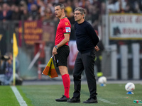 Ivan Juric head coach of AS Roma looks on during the Serie A Enilive match between AS Roma and Bologna FC at Stadio Olimpico on November 10,...