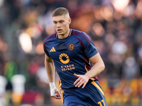 Artem Dovbyk of AS Roma during the Serie A Enilive match between AS Roma and Bologna FC at Stadio Olimpico on November 10, 2024 in Rome, Ita...