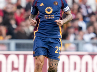 Gianluca Mancini of AS Roma during the Serie A Enilive match between AS Roma and Bologna FC at Stadio Olimpico on November 10, 2024 in Rome,...