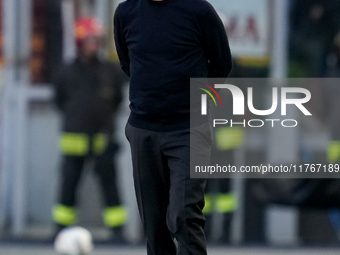 Ivan Juric head coach of AS Roma yells during the Serie A Enilive match between AS Roma and Bologna FC at Stadio Olimpico on November 10, 20...